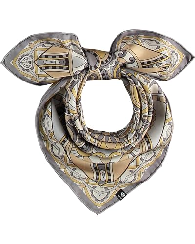 FRAAS Damen Bandana aus reiner Seide - Paisley Print Light Grey von FRAAS