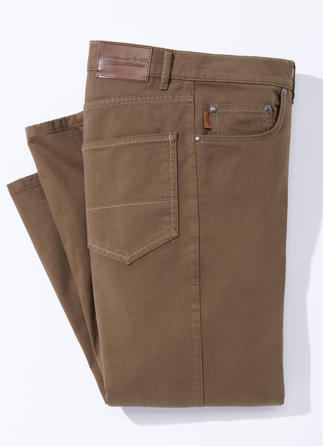 "Francesco Botti"-Hose in 5 Farben, Camel, Größe 24 von FRANCESCO BOTTI