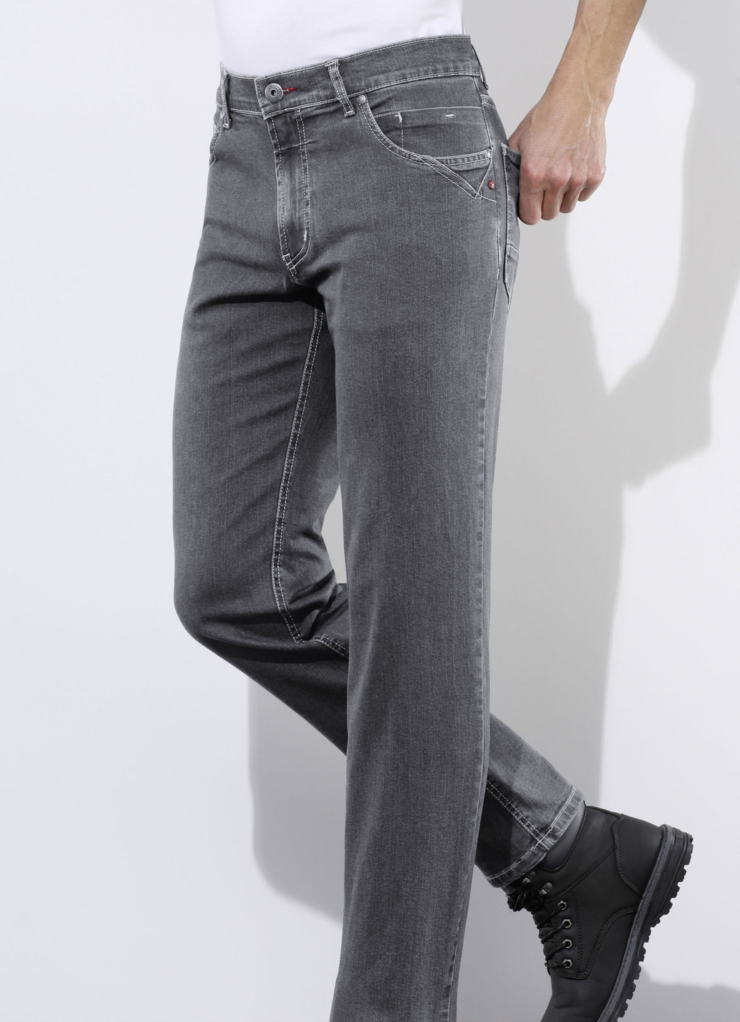 "Francesco Botti"-Jeans in 3 Farben, Grau, Größe 24 von FRANCESCO BOTTI