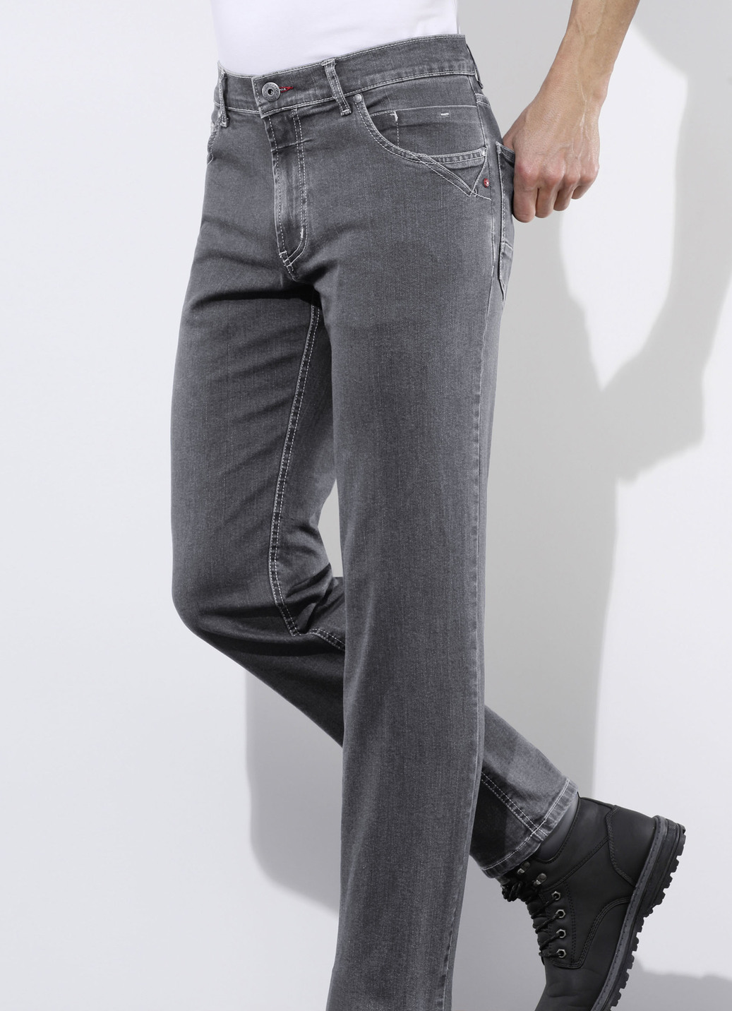 "Francesco Botti"-Jeans in 3 Farben, Grau, Größe 56 von FRANCESCO BOTTI