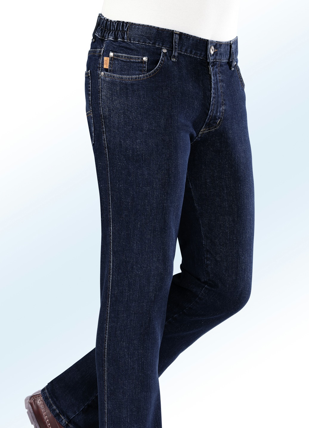 "Francesco Botti"-Jeans mit Dehnbundeinsätzen in 3 Farben, Dunkeljeans, Größe 24 von FRANCESCO BOTTI