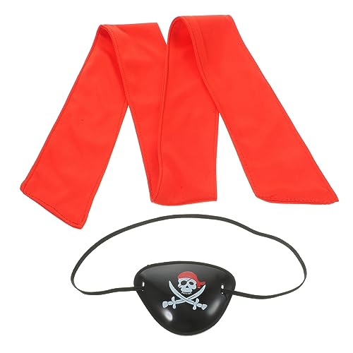 FRCOLOR 1 Satz Piraten-augenmasken Piraten-totenkopf-augenklappe Halloween-augenklappen Krawatten Mit Piratenkopf Kapitän-piraten-kostümset Kapitän-augenmasken Hijab Stoff Schal Kleidung von FRCOLOR