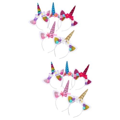 FRCOLOR 10 Stk Haarband für Kinder Haargummis für Kinder Einhorn-Haarreifen kinder stirnbänder Einhorn-Haarband Turban Kopftuch Stirnband Schleife Kopfschmuck lustig Schal Kopfbedeckung von FRCOLOR