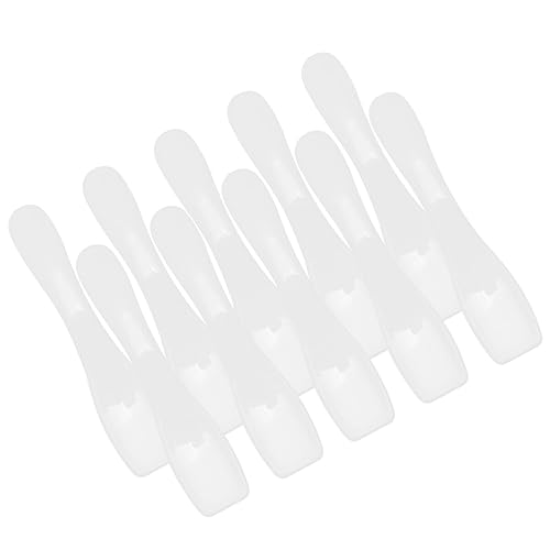 FRCOLOR 100st Mini-spachtel Kosmetikspatel Haarentfernungsschaber Rührlöffel Für Sahne Einweg-make-up-löffel Schminkspatel Kosmetischer Ergonomischer Spatel Weiß Bilden Werkzeug von FRCOLOR