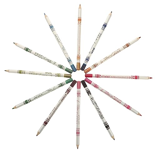 FRCOLOR 12 Stk Farbiger Eyeliner-stift Dunkelbrauner Kajalstift Braune Kajalstifte Farben Bleistift Wasserfester Lidschatten Blauer Lidschatten Blaue Anzüge Klebestift Fräulein Bilden von FRCOLOR