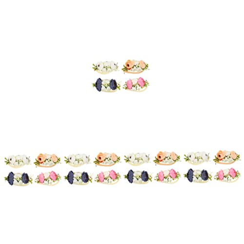 FRCOLOR 20 Stk Nylon-stirnband Für Kinder Prinzessin Baby Stirnband Neugeborenes Foto-stirnband Neugeborenes Haarband Mit Blumenmuster Haarwickel Für Neugeborene Kleine Stoff Schal Süss von FRCOLOR