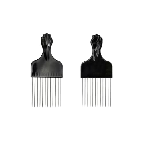 FRCOLOR Haarschmuck 2st Entwirrungs Für Salon Faustpickel Für Haare Haar Für Das Haarstyling Herren Metallpicks Für Afro-haare Haarpickel Rostfreier Stahl Rechen Männer Und Frauen von FRCOLOR