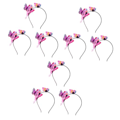 FRCOLOR 3 Stk Stirnband Lotus Teelichthalter Schmetterlingskrone weihnachtskopf bopper haar spangen haarclips birthday Kidcore-Kleidung Haarspange Handbuch Kopfbedeckung Zubehör Kind Rosa von FRCOLOR