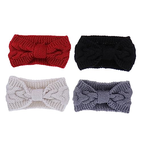 FRCOLOR 4 Stück Gestricktes Stirnband Aus Wolle -stirnbänder Mit Schleife Wollknopf-stirnband Stirnbänder Für Neugeborene Babys Ohrenwärmer Stirnband Warme Haarbänder Garn FRCOLOR 4 Stück Gestricktes Stirnband Aus Wolle -stirnbänder Mit Schleife Wollknopf-stirnband Stirnbänder Für Neugeborene Babys Ohrenwärmer Stirnband Warme Haarbänder Garn von FRCOLOR