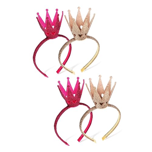 FRCOLOR 4 Stück leuchtender Pflaumenstern Babykrone Hochzeits-Tiara Stirnband Geschenke für kleine Geschenke Foto-Requisiten Kopfbedeckung für Mädchen Haar schmücken Schal Partyhut Kind von FRCOLOR