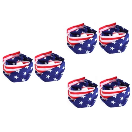 FRCOLOR 6 Stk patriotische Kopfbedeckung Amerikanische Flagge Stirnband Patrioten Stirnband Bandana mit US-Flagge Sportliche Stirnbänder Haarschmuck für Babys stirnbänder binden Schal von FRCOLOR