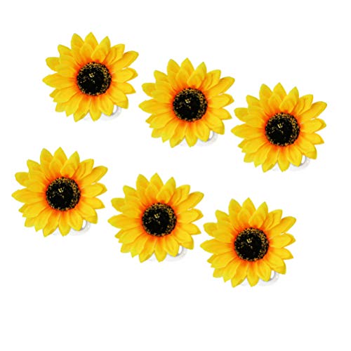 FRCOLOR Haarspangen 6st Bunte Sonnenblumen-haarspange Sonnenblumen-clip Sonnenblumen-haarnadel Haarspange Stylische Haarnadel Blumenhaarspangen Für Frauen Haarnadel Hochzeit Blüte Urlaub von FRCOLOR