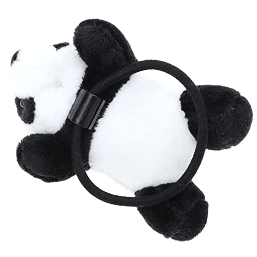 FRCOLOR Panda Haars Eil Panda-puppen-haarband Flauschige Haargummis Knusprig Cartoon-tier-haarband Panda-haar-pferdeschwanz-krawatte Ohren Erwachsener Karikatur Flanell Kleidung Kind von FRCOLOR