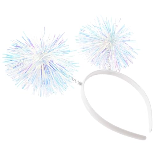 FRCOLOR Stirnband Discokugel-stirnband Stirnband Für Mädchen Neues Jahr Haarband Weihnachtskopfschmuck Valentinstag Requisiten Für Fotoautomaten Weiß Damen Plastik Feder von FRCOLOR