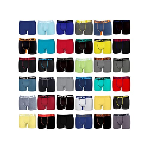 FREEGUN BoxerShorts Herren Perfekter Halt, Unterhosen Männer, Bequem, Hypoallergen (5er Pack) von FREEGUN