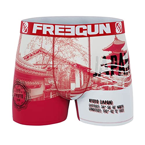 FREEGUN Herren-Boxershorts, Flagge und Weltland, Kyoto Japan, S von FREEGUN