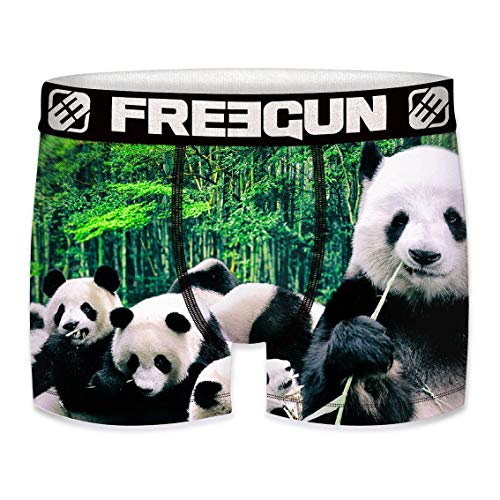 FREEGUN Herren Boxershorts, Wildlife-Edition 14 Verschiedene MEGA-Designs (Panda, L/6/50) von FREEGUN