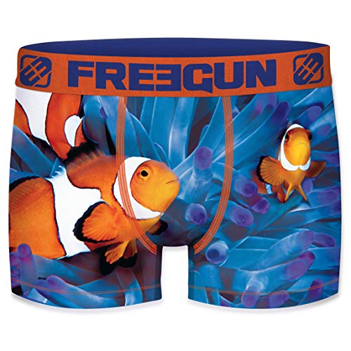 FREEGUN Herren Boxershorts, Wildlife-Edition 20 Verschiedene MEGA-Designs (Clown Fisch, L/6/50) von FREEGUN