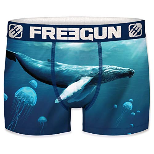 FREEGUN Herren Boxershorts, Wildlife-Edition 20 Verschiedene MEGA-Designs (Wal, L/6/50) von FREEGUN