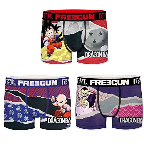 FREEGUN Herren-Boxershorts Dragon Ball, Packung mit 3 Db401, XXL von FREEGUN