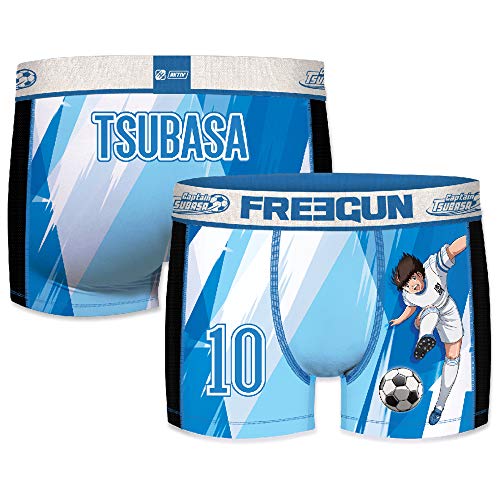 FREEGUN Herren PK2211-M 2 Stück Boxer Brief Kapitän (Super Champions Benji) -Modell Oliver Atom/Tsubasa Ozora-Mikrofaser-92% Polyester, 8% Elasthan, Set 2pcs Pk2211, M von FREEGUN