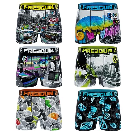 Freegun Boxershorts, Herren, 6 Stück Gr. M, Sportfotos 03 von FREEGUN