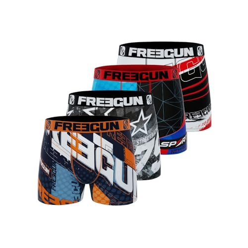 Unterwäsche Für Junge Leute Langlebig, Boxershorts Junge, Rennen, Angenehm (4er Pack), Rot, 10/12 Jahre von FREEGUN