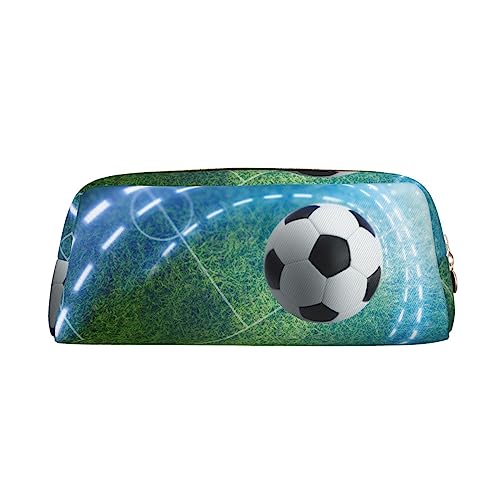 FRGMNT Federmäppchen, Motiv: Fußballsportball, Leder, für Federmäppchen, gold, Einheitsgröße, Kinderrucksack von FRGMNT