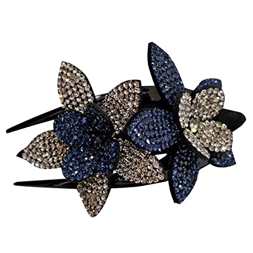 Entenschnabel Haarspange 1 Stück Blumen Haarklammer Haarspangen Damen Französisch Geschwungen Matt Haarspange Hair Clip Für Frauen Mädchen (C, One Size) von FRMUIC