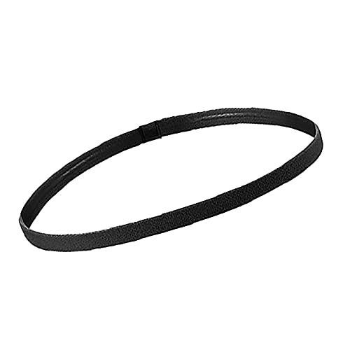 Haarband Sport, Haarband Herren Elastische Haarband Sport Haarband Damen Dünn Rutschfeste Haarband Männer Dünn für Yoga Fußball Joggen (Black, One Size) von FRMUIC