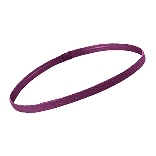 Haarband Sport, Haarband Herren Elastische Haarband Sport Haarband Damen Dünn Rutschfeste Haarband Männer Dünn für Yoga Fußball Joggen (Dark Purple, One Size) von FRMUIC