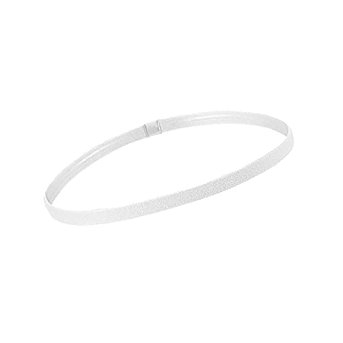 Haarband Sport, Haarband Herren Elastische Haarband Sport Haarband Damen Dünn Rutschfeste Haarband Männer Dünn für Yoga Fußball Joggen (White, One Size) von FRMUIC