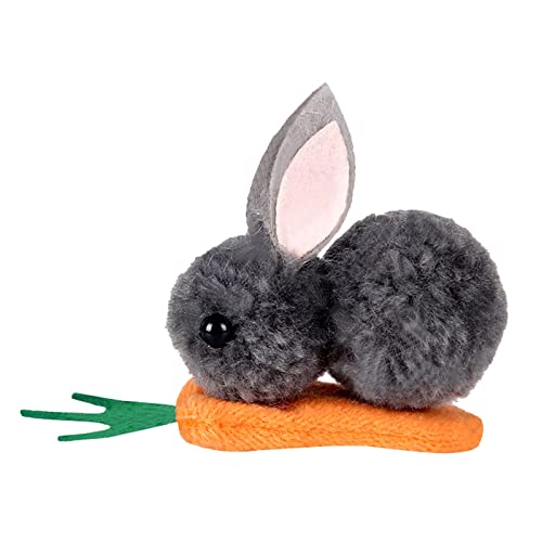 Kinder Hase Haarnadel Osterhaarnadel Mini Haarnadel Ostern Haarspange Haarspangen Für Feines Haar (Grey, One Size) von FRMUIC