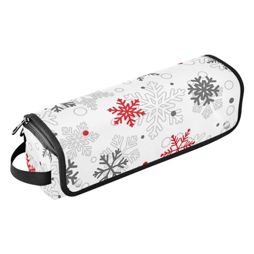 FRODOTGV 2-in-1 Lockenstab mit weihnachtlichem Muster, große kleine Schneeflocken, Reiseetui und hitzebeständige Matte, große Kapazität, Glätteisen, Organizer für Glätteisen, Lockenstäbe, Weiß, FRODOTGV 2-in-1 Lockenstab mit weihnachtlichem Muster, große kleine Schneeflocken, Reiseetui und hitzebeständige Matte, große Kapazität, Glätteisen, Organizer für Glätteisen, Lockenstäbe, Weiß, von FRODOTGV