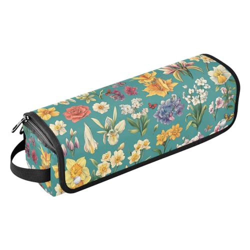 FRODOTGV Herbstblumen Narzissen Anemone Schmetterlinge Bienen Terrakotta 2-in-1 Lockenstab Reisetasche und hitzebeständige Matte Heizwerkzeuge Reisetasche Organizer für heiße Werkzeuge Lockenstab FRODOTGV Herbstblumen Narzissen Anemone Schmetterlinge Bienen Terrakotta 2-in-1 Lockenstab Reisetasche und hitzebeständige Matte Heizwerkzeuge Reisetasche Organizer für heiße Werkzeuge Lockenstab von FRODOTGV