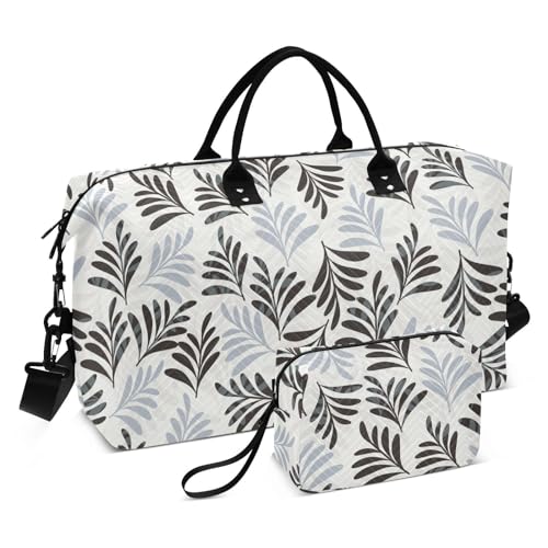 FRODOTGV Persönliche Gegenstände, Reisetasche, nahtlos, Blumenmuster, große Handgepäcktasche mit verstellbarem Riemen, Reisetasche, Turnbeutel für Yoga, Trekking, faltbar, Nahtloses Blumenmuster, 1 von FRODOTGV