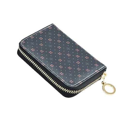 FRODOTGV Provenzalisches Motiv Blumen Mini Kartenetui Geldbörse für Frauen Risikofrei RFID Geldbörse Leder Reißverschluss Tasche Geldbörse, Provenzalisches Motiv Blumen, 1 size, Classic von FRODOTGV