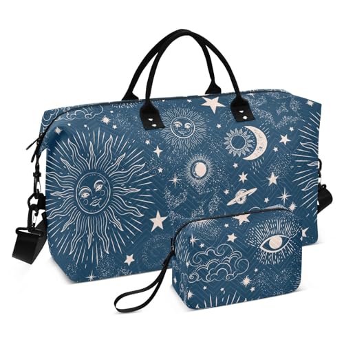 Reisetasche mit Sternbild, Weltraum, Galaxie, Übernachtung, Handgepäcktasche mit verstellbarem Riemen, Turnbeutel für Sport, Flugzeug, Reisen, multifunktional, Weltall-Galaxie-Konstellation., 1 Size von FRODOTGV