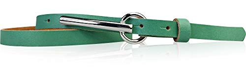 FRONHOFER Gürtel Damen 1,5 cm schmal silberfarbige Gürtelschnalle 8 cm nickelfrei, Größe:Körperumfang 90 cm/Gesamtlänge 105 cm, Farbe:Jade FRONHOFER Gürtel Damen 1,5 cm schmal silberfarbige Gürtelschnalle 8 cm nickelfrei, Größe:Körperumfang 90 cm/Gesamtlänge 105 cm, Farbe:Jade von FRONHOFER