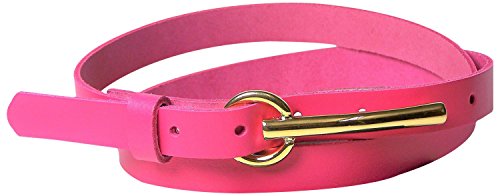 FRONHOFER schmaler Gürtel Damen 1,5 cm schmaler Gürtel, lange goldene Gürtelschnalle Gürtel nickelfrei 18164, Größe:Körperumfang 115 cm/Gesamtlänge 130 cm, Farbe:Pink FRONHOFER schmaler Gürtel Damen 1,5 cm schmaler Gürtel, lange goldene Gürtelschnalle Gürtel nickelfrei 18164, Größe:Körperumfang 115 cm/Gesamtlänge 130 cm, Farbe:Pink von FRONHOFER