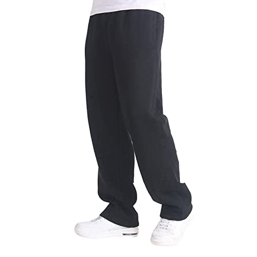 FROON Baggy Jogginghose Herren Lang Breites Bein Jogging Hose Elastische Taille Sweatpants Lose Sport Hose Mit Kordelzug und Taschen Casual Relaxed-Fit Sweathose Freizeithosen von FROON