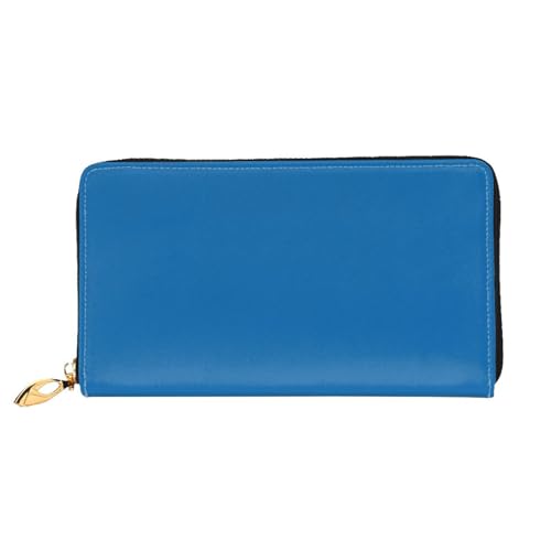 FROON Berlin Blau Lange Clutch Geldbörse Leder Geldbörsen Clutch Leder Geldbörsen Mode Leder Geldtasche Lange Bifold Leder Billfold, Schwarz , Einheitsgröße von FROON