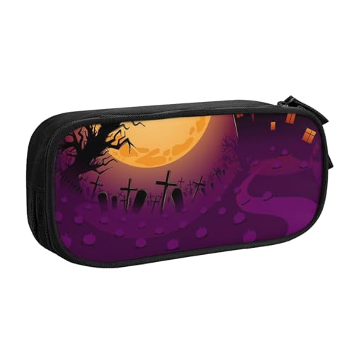 FROON Tasche für Schule, Bürobedarf, Happy Halloween, großes Fassungsvermögen, Federmäppchen für Studenten, Schreibwaren-Tasche, Schreibtisch-Organizer mit glattem Reißverschluss, tragbarer Bleistift, FROON Tasche für Schule, Bürobedarf, Happy Halloween, großes Fassungsvermögen, Federmäppchen für Studenten, Schreibwaren-Tasche, Schreibtisch-Organizer mit glattem Reißverschluss, tragbarer Bleistift, von FROON
