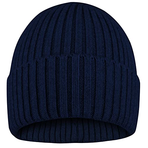 FRFSOHEWIN Mütze Beanie Unisex Wintermütze Strickmütze Winter Haube für Damen Herren Weich Warm Stretch Bequem Atmungsaktiv Dunkelblau von FRSOHEWIN