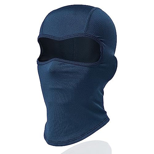 FRSOHEWIN Sturmhaube Balaclava Sommer dünn Atmungsaktiv Gesichtsmaske Polyester für Herren Damen Motorrad Fahrrad Outdoor Laufen Sport (Blau) von FRSOHEWIN