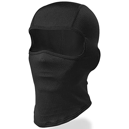 FRSOHEWIN Sturmhaube Balaclava Sommer dünn Atmungsaktiv Gesichtsmaske Polyester für Herren Damen Motorrad Fahrrad Outdoor Laufen Sport Schwarz von FRSOHEWIN