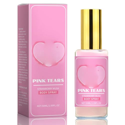 Pink Tears Body Spray, Erdbeerparfüm für Damen, Frisches Erdbeer-Bodylotion-Spray, Langanhaltend erfrischend, feuchtigkeitsspendend und leicht, Verbessert die Hautelastizität Pink Tears Body Spray, Erdbeerparfüm für Damen, Frisches Erdbeer-Bodylotion-Spray, Langanhaltend erfrischend, feuchtigkeitsspendend und leicht, Verbessert die Hautelastizität von FSAZSVBT