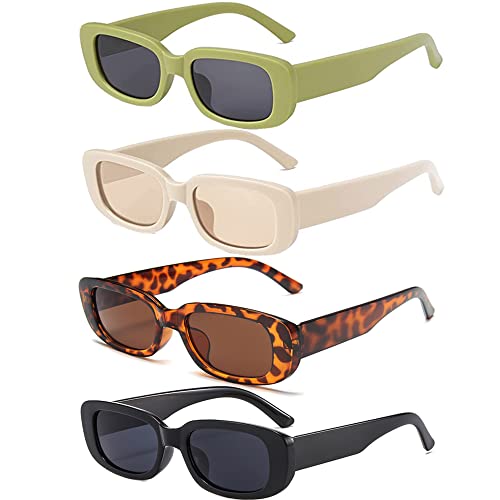FSMILING 4/10 Stück Party Retro Rechteckige Sonnenbrille Damen 90er Vintage Quadratische Brille Y2k Set, Farbe 5, 15*18*2CM FSMILING 4/10 Stück Party Retro Rechteckige Sonnenbrille Damen 90er Vintage Quadratische Brille Y2k Set, Farbe 5, 15*18*2CM von FSMILING