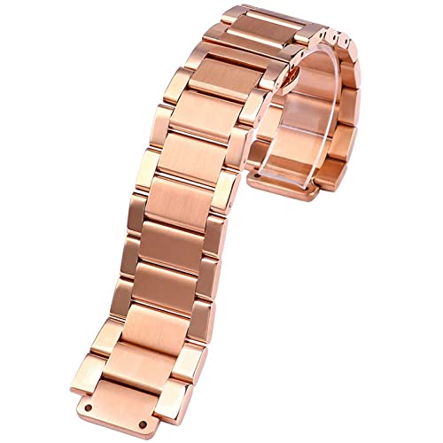 FUKUZL Massives Edelstahl-Uhrenarmband, für Hublot 27 mm x 19 mm, klassisches Edelstahl-Uhrenarmband für Herren und Damen, Ersatz für Yubo Big Bang-Uhrenarmband 27 mm x 19 mm (Color : Rose gold, Siz von FUKUZL