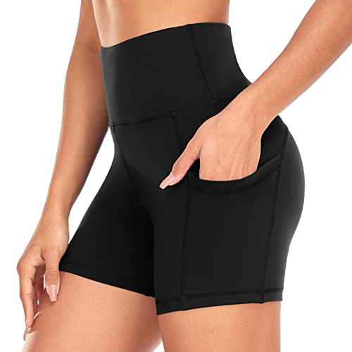 FULLSOFT 7er-Pack Leggings mit hoher Taille für Damen – weiche, schlanke Bauchkontrolle, schwarze Workout-Yogahose von FULLSOFT